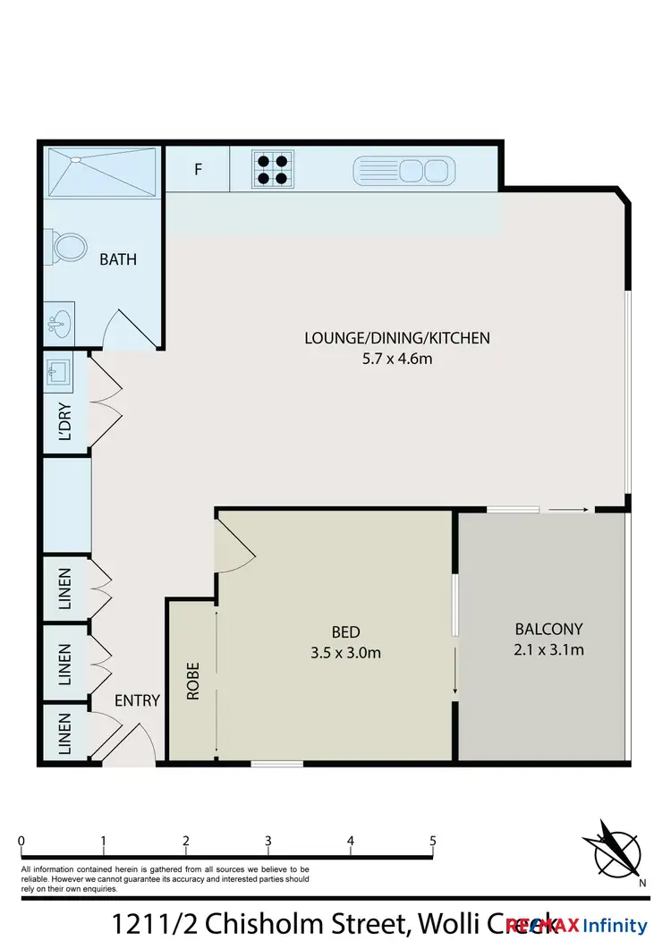 Floorplan of Homely apartment listing, 1211/20 Chisholm Street, Wolli Creek NSW 2205