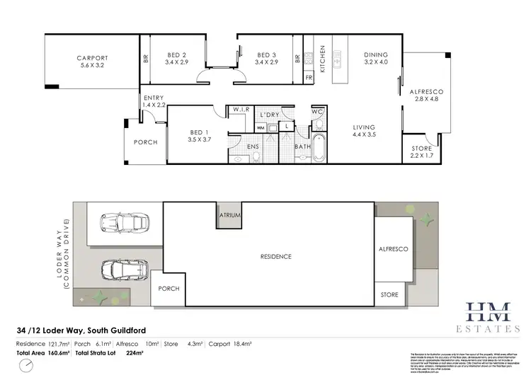Floorplan of Homely house listing, 34/12 Loder Way, South Guildford WA 6055