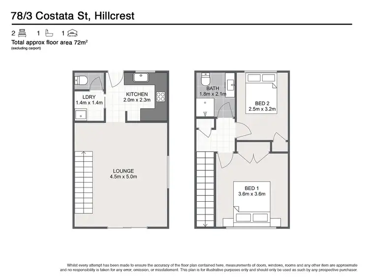 Floorplan of Homely townhouse listing, 78/3 Costata Street, Hillcrest QLD 4118
