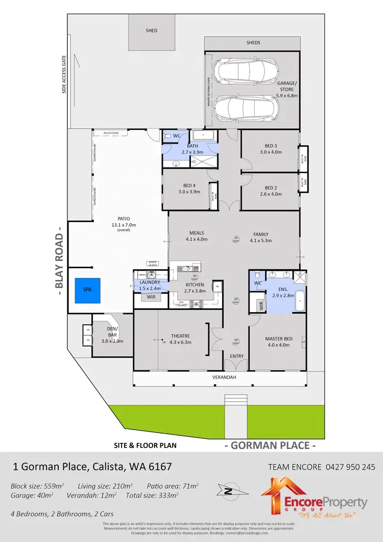Floorplan of Homely house listing, 1 Gorman Place, Calista WA 6167