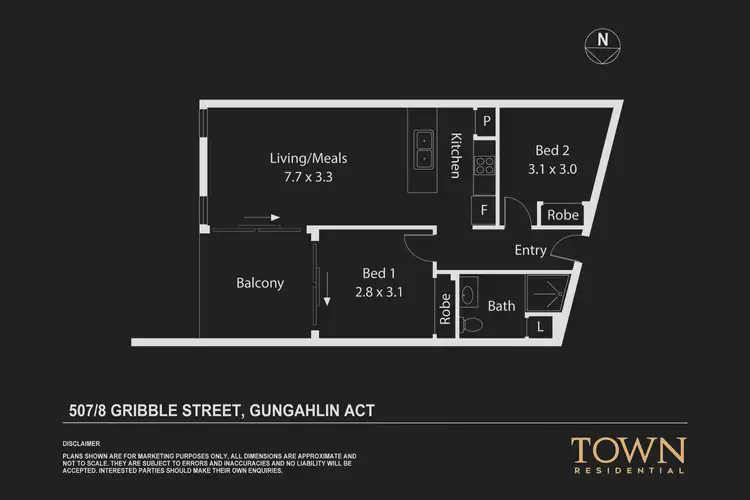 Floorplan of Homely apartment listing, 507/8 Gribble Street, Gungahlin ACT 2912