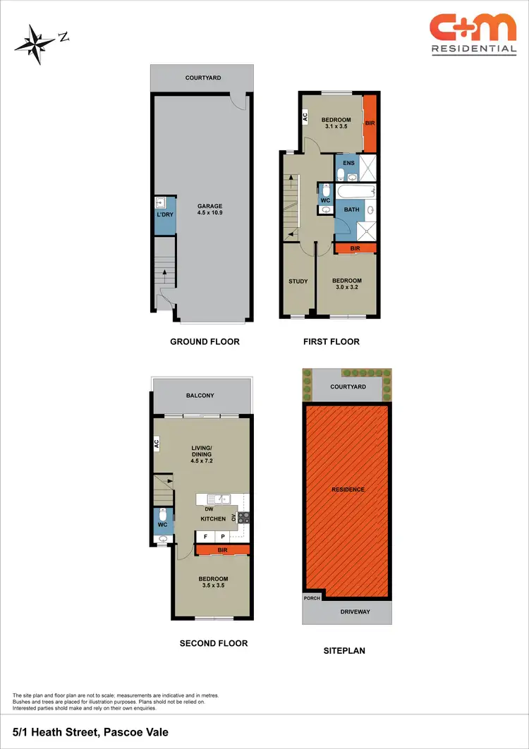 Floorplan of Homely townhouse listing, 5/1 Heath Street, Pascoe Vale VIC 3044