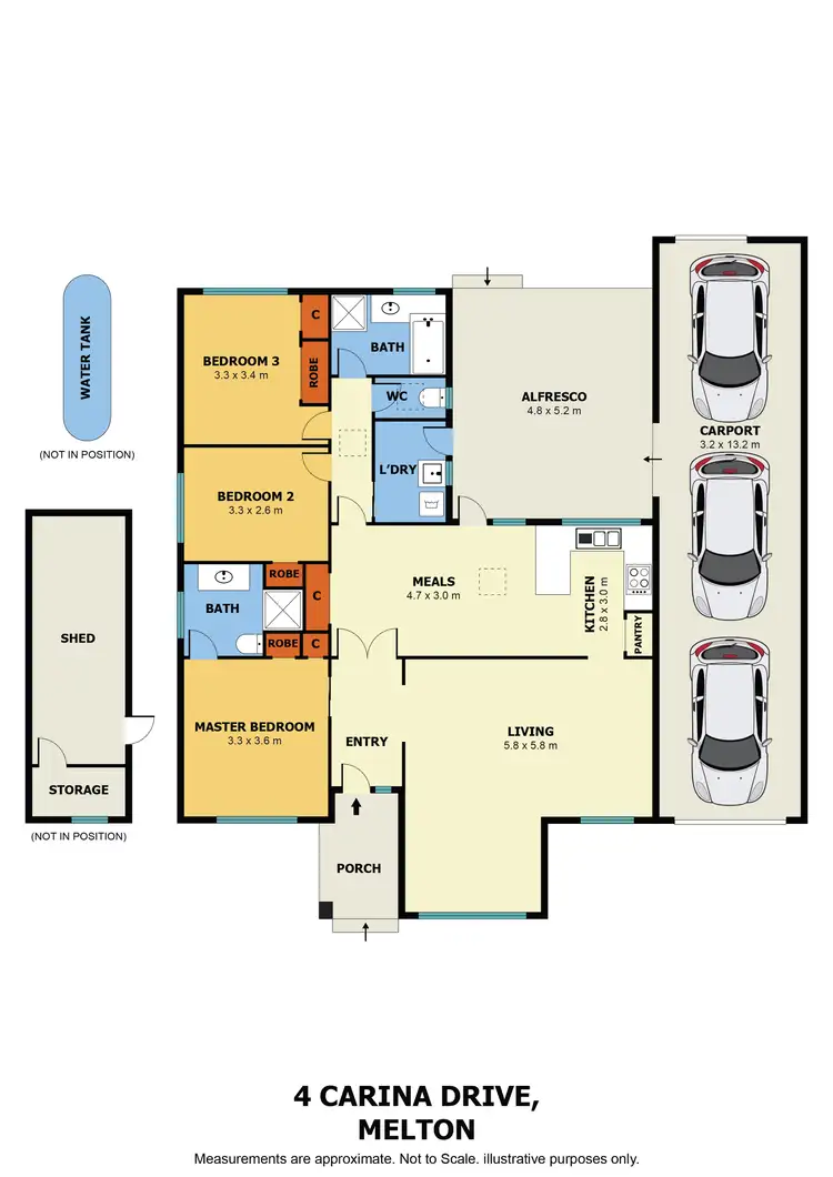 Floorplan of Homely house listing, 4 Carina Drive, Melton VIC 3337