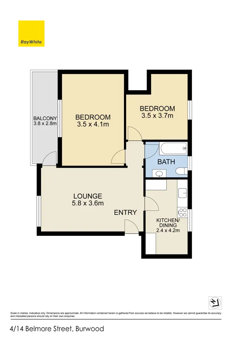 Floorplan of Homely unit listing, 14/4 Belmore Street, Burwood NSW 2134