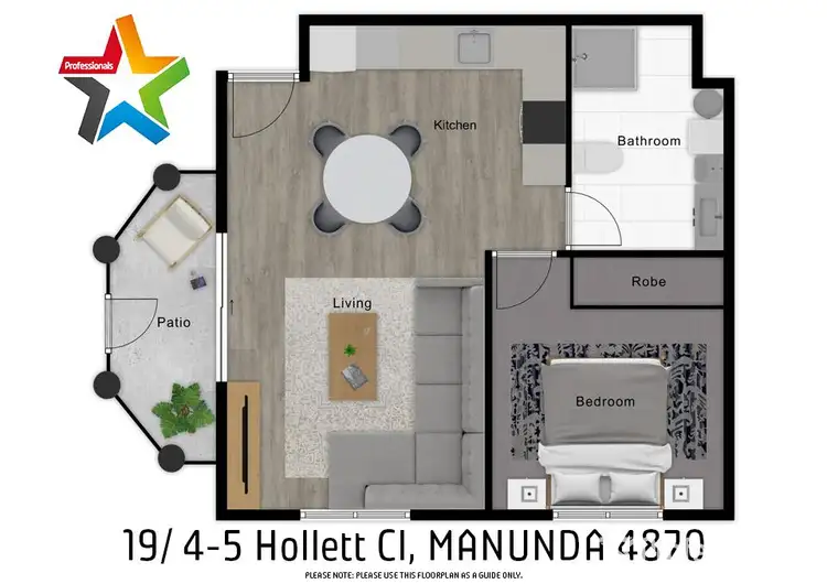 Floorplan of Homely apartment listing, 19/4-5 Hollett Close, Manunda QLD 4870