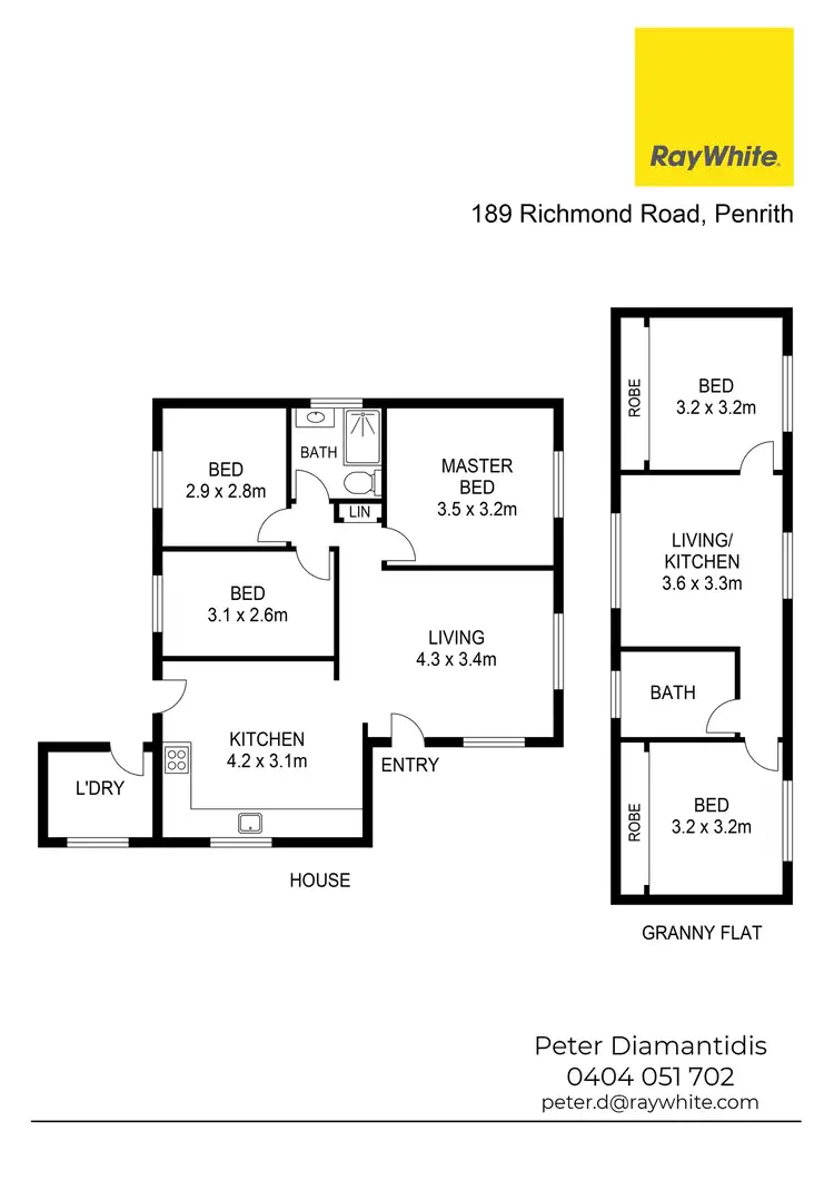 Floorplan of Homely house listing, 189 & 189a Richmond Road, Penrith NSW 2750