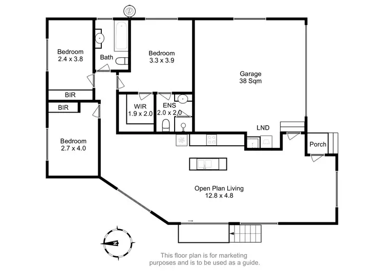 Floorplan of Homely townhouse listing, 1/25 Ashgrove Crescent, Old Beach TAS 7017