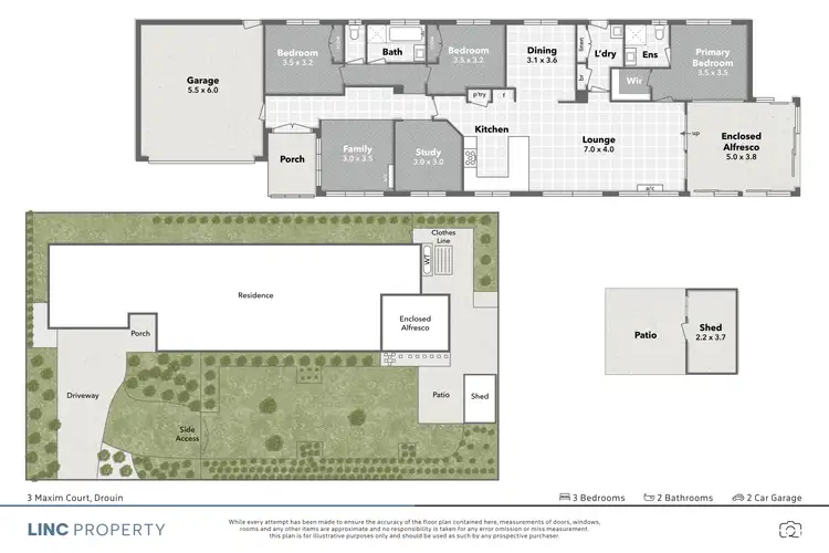 Floorplan of Homely house listing, 3 Maxim Court, Drouin VIC 3818