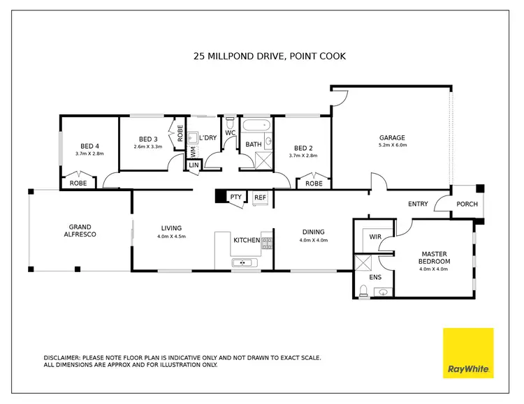 Floorplan of Homely house listing, 25 Millpond Drive, Point Cook VIC 3030