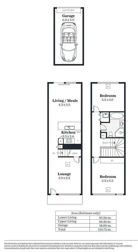 Floorplan of Homely townhouse listing, 6 Stallion Drive, St Clair SA 5011