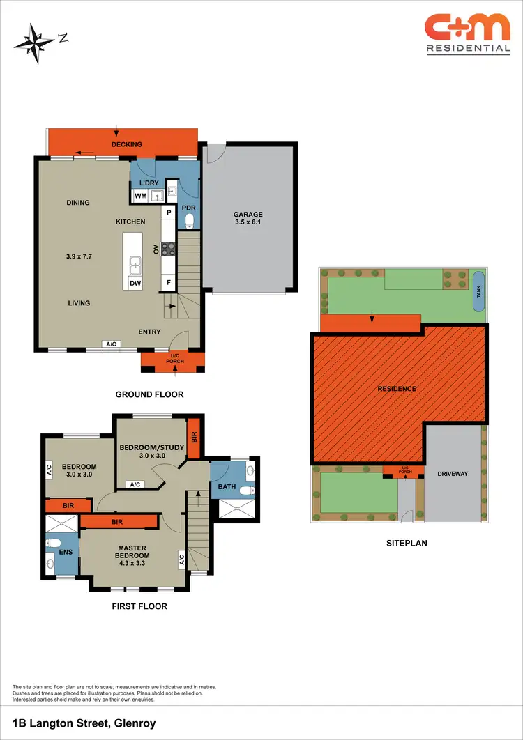 Floorplan of Homely townhouse listing, 1B Langton Street, Glenroy VIC 3046