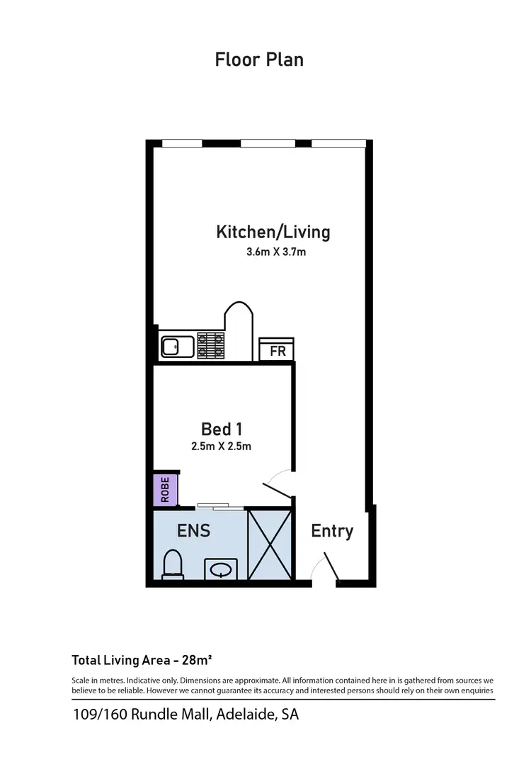 Floorplan of Homely apartment listing, 109/160 Rundle Mall, Adelaide SA 5000