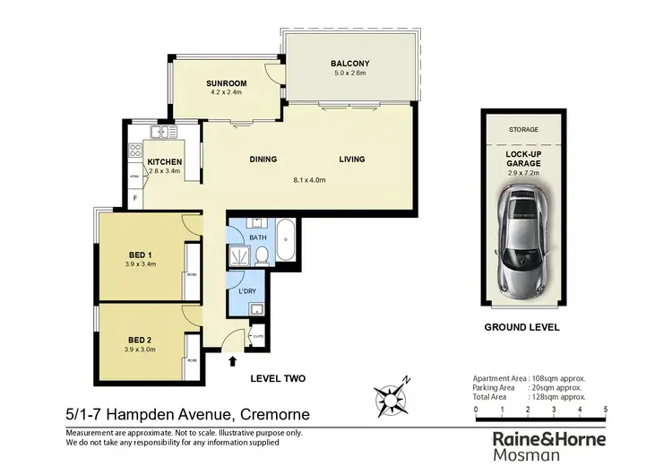 Floorplan of Homely apartment listing, 5/1 Hampden Avenue, Cremorne NSW 2090