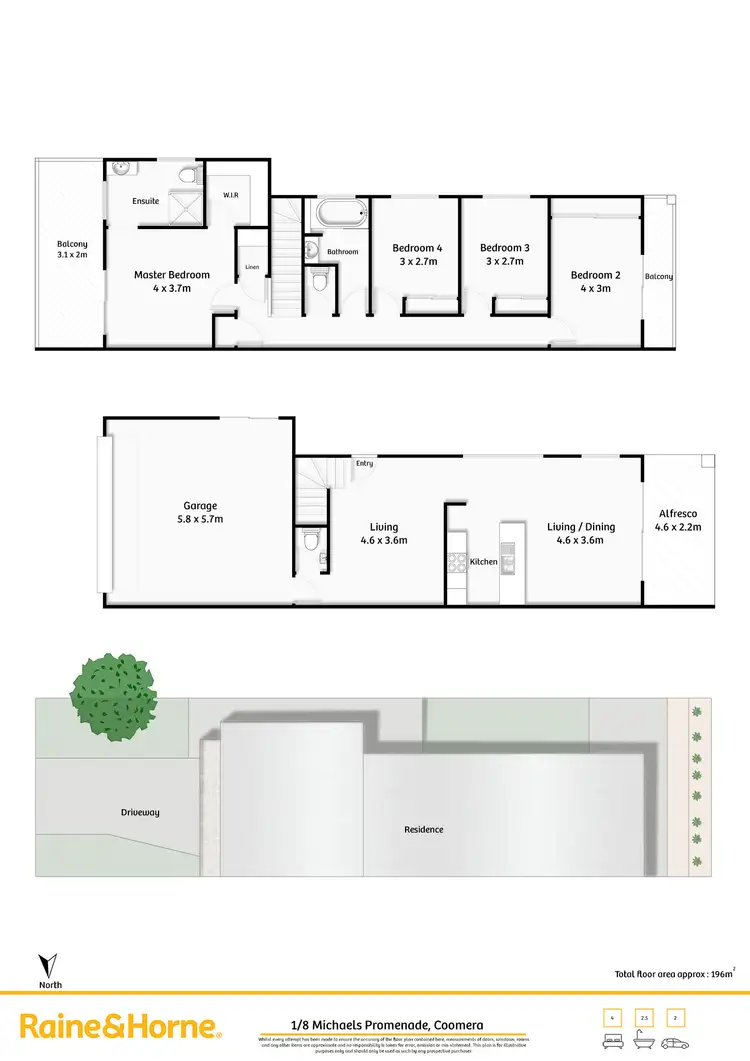 Floorplan of Homely house listing, 1/8 Michaels Promenade, Coomera QLD 4209