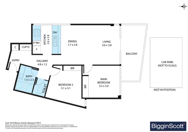 Floorplan of Homely apartment listing, 10/4 Mason Street, Newport VIC 3015
