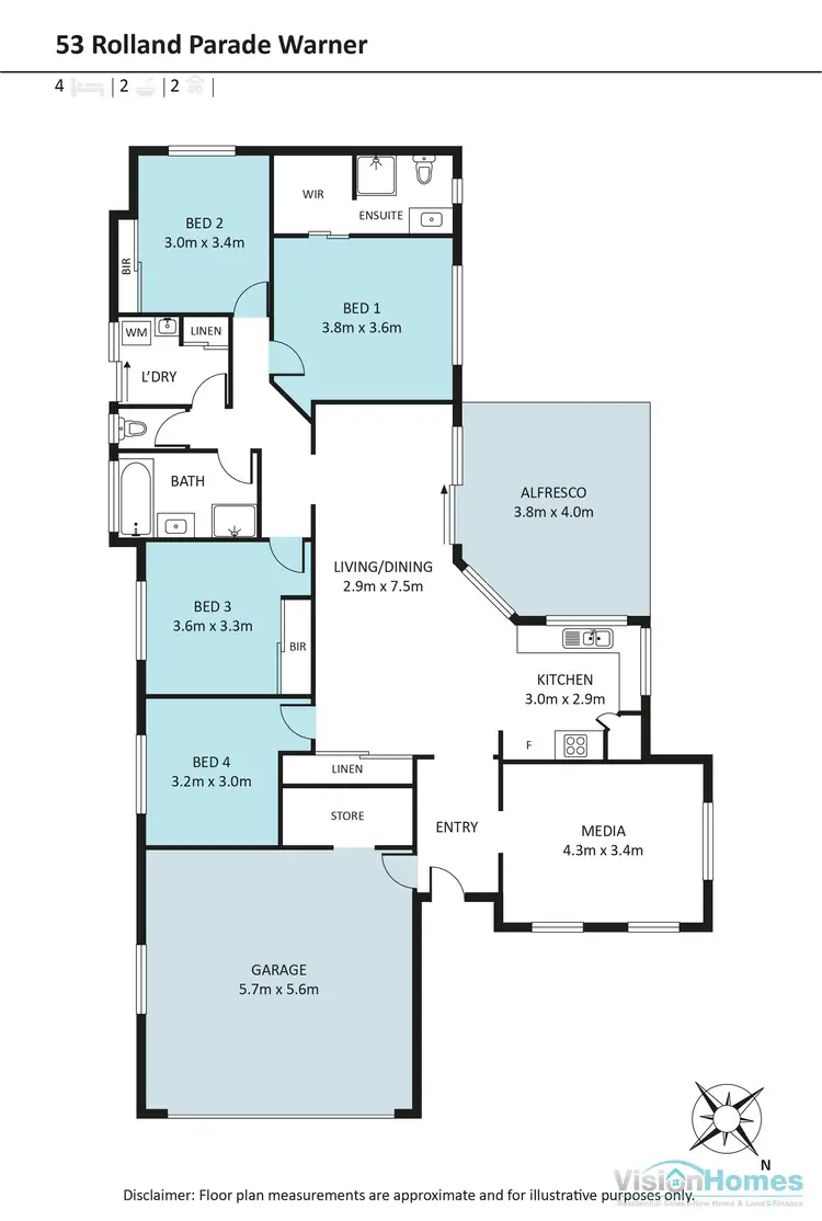 Floorplan of Homely house listing, 53 Rolland Parade, Warner QLD 4500