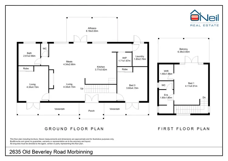 Floorplan of Homely house listing, 2635 Old Beverley Road, Morbinning WA 6304