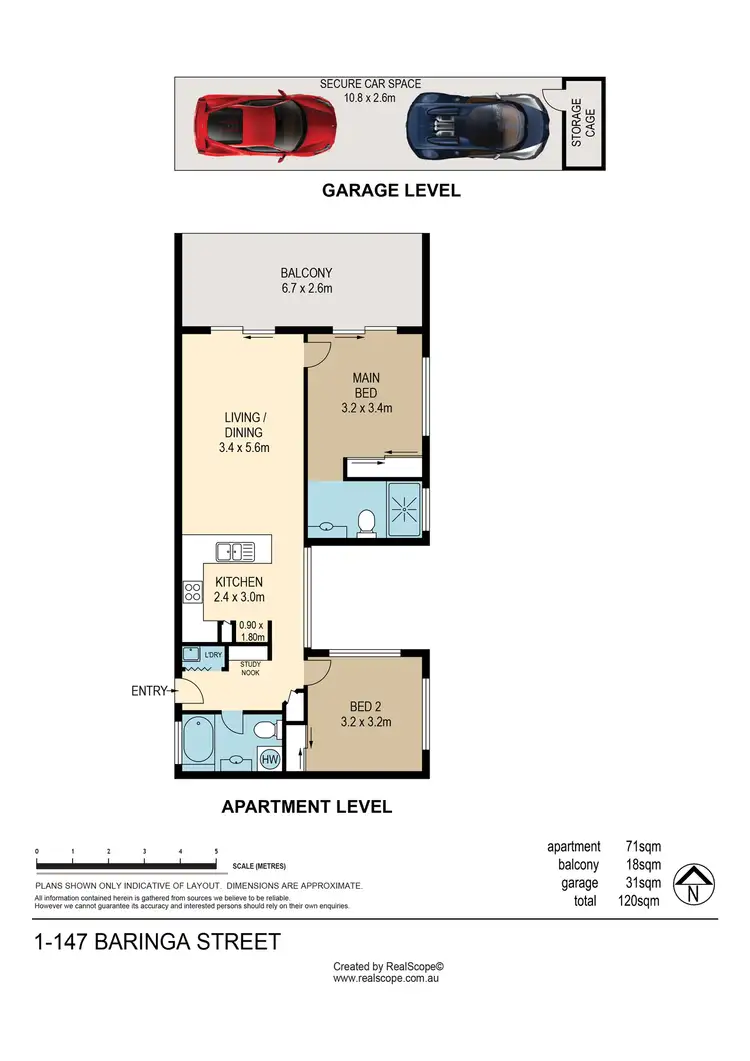 Floorplan of Homely unit listing, 1/147 Baringa Street, Morningside QLD 4170