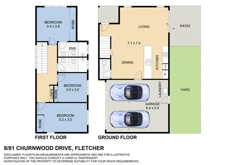 Floorplan of Homely townhouse listing, 8/81 Churnwood Drive, Fletcher NSW 2287