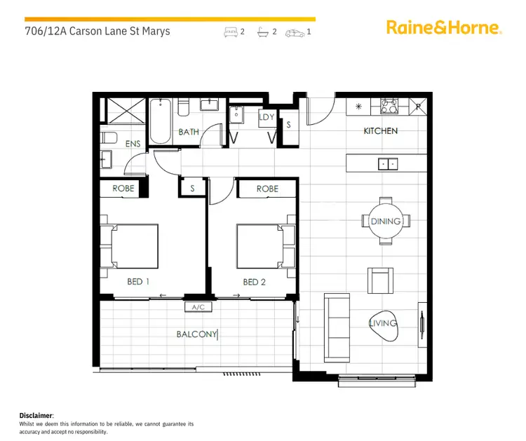 Floorplan of Homely apartment listing, 706/12A Carson Lane, St Marys NSW 2760