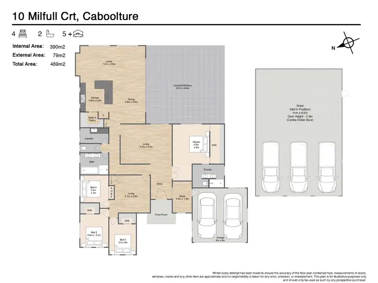 Floorplan of Homely house listing, 10 Milfull Court, Caboolture QLD 4510