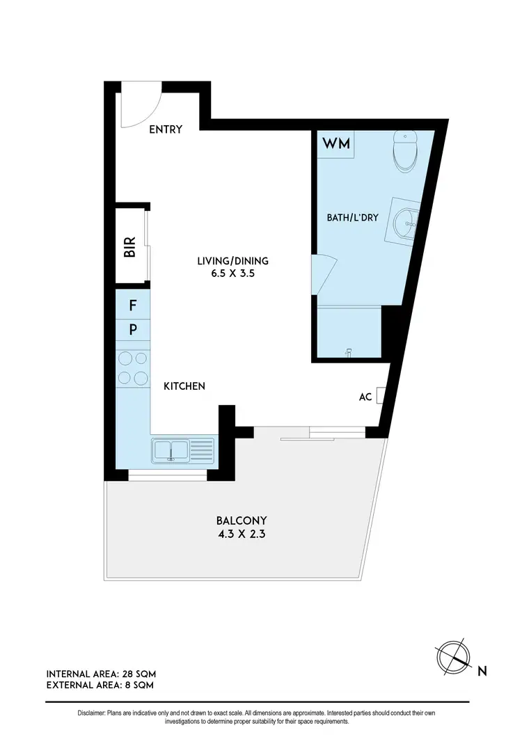 Floorplan of Homely studio listing, 13/41 Railway Avenue, Oakleigh VIC 3166