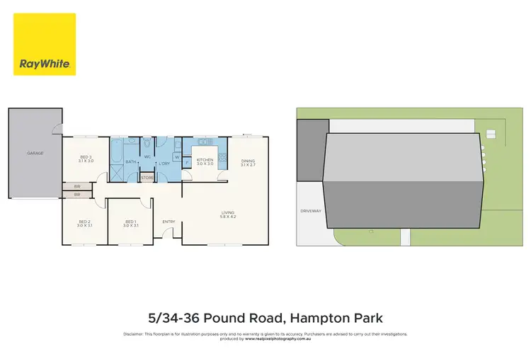 Floorplan of Homely unit listing, 5/34-36 Pound Road, Hampton Park VIC 3976