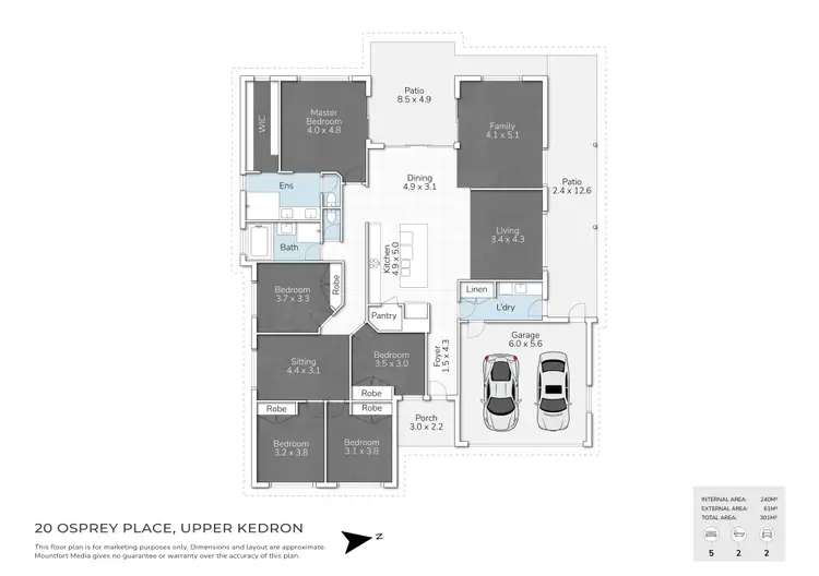 Floorplan of Homely house listing, 20 Osprey Place, Upper Kedron QLD 4055