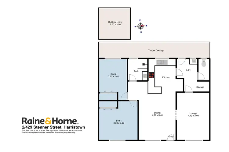 Floorplan of Homely unit listing, 2/429 Stenner St, Harristown QLD 4350