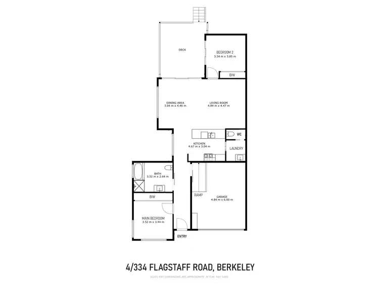 Floorplan of Homely villa listing, 4/334 Flagstaff Road, Berkeley NSW 2506