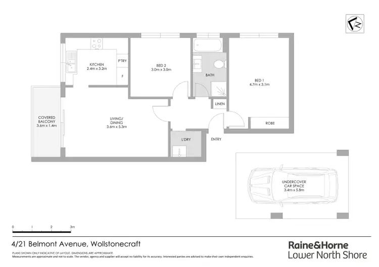 Floorplan of Homely apartment listing, 4/21 Belmont Avenue, Wollstonecraft NSW 2065