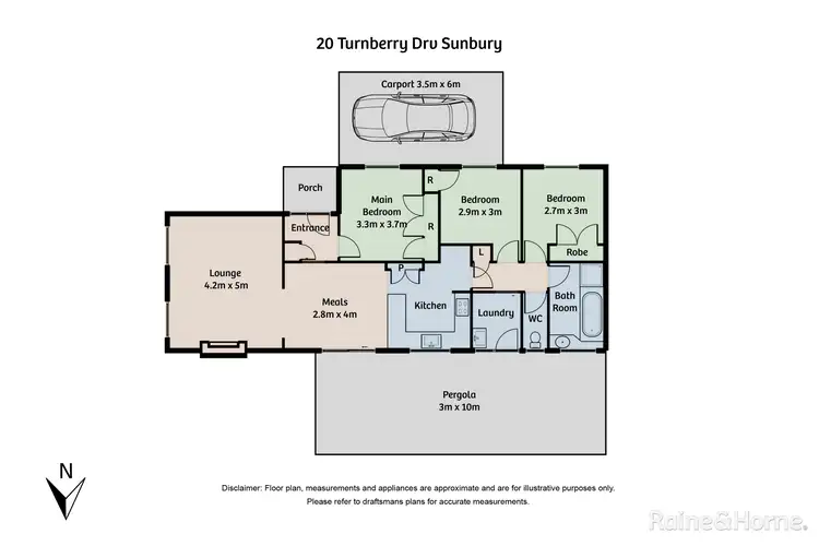 Floorplan of Homely house listing, 20 Turnberry Drive, Sunbury VIC 3429