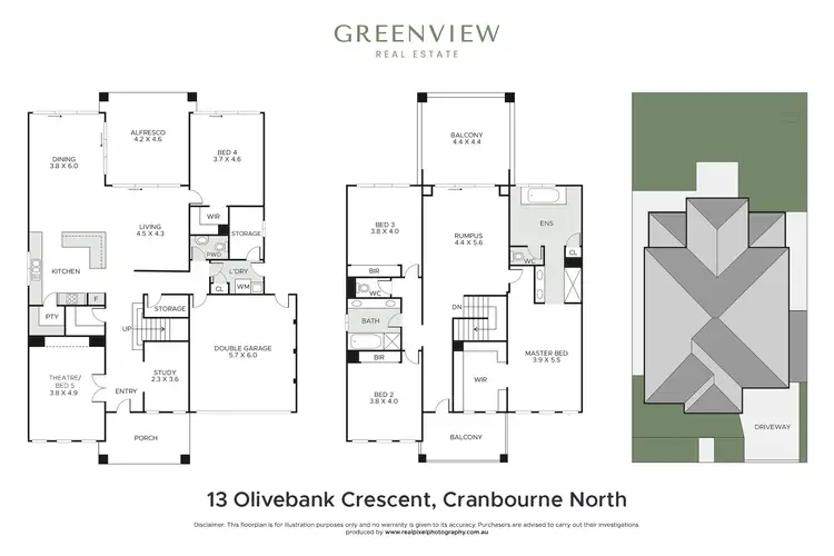Floorplan of Homely house listing, 13 Olivebank Crescent, Cranbourne North VIC 3977