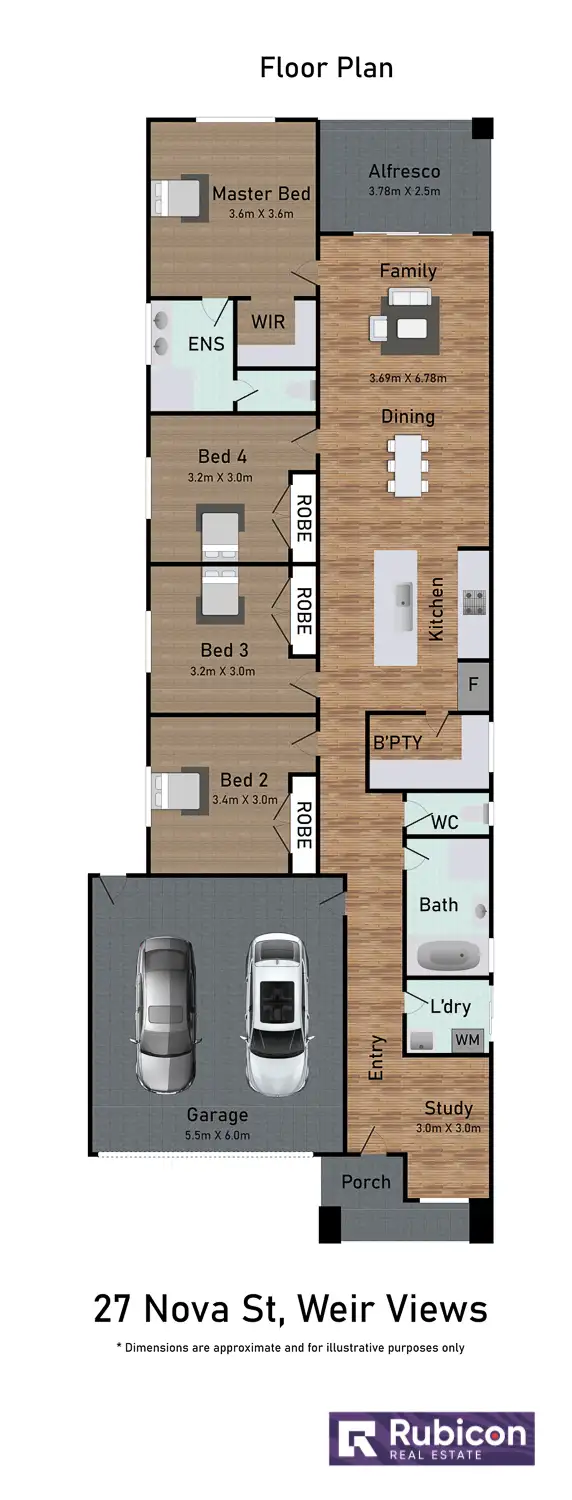 Floorplan of Homely house listing, 27 Nova Street, Weir Views VIC 3338