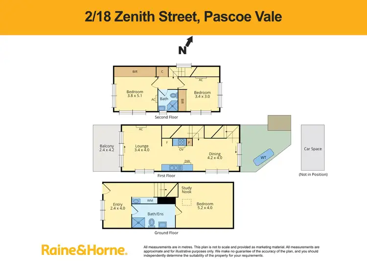 Floorplan of Homely townhouse listing, 2/18 Zenith Street, Pascoe Vale VIC 3044