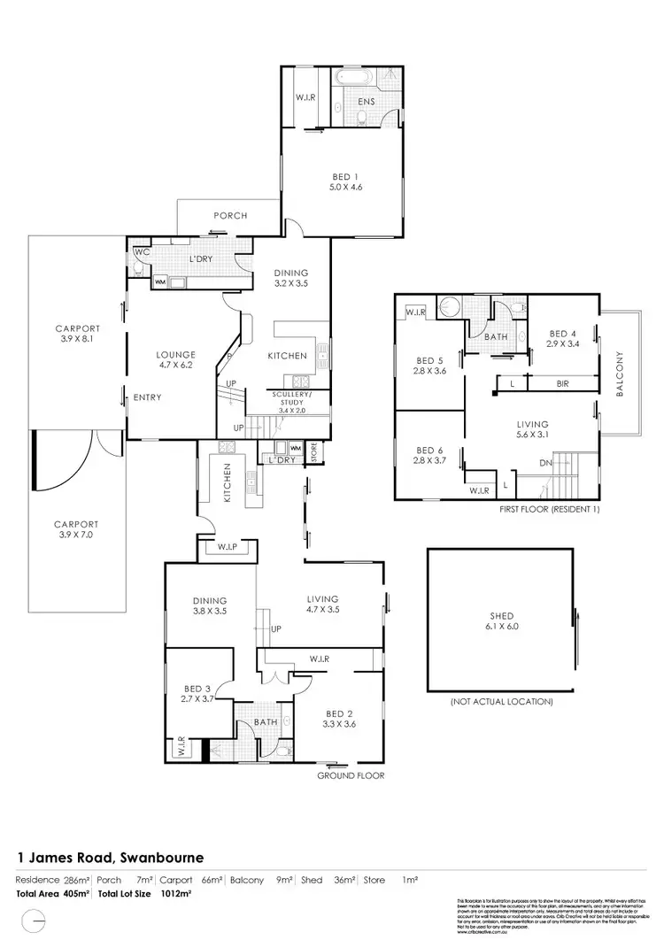 Floorplan of Homely house listing, 1 James Road, Swanbourne WA 6010