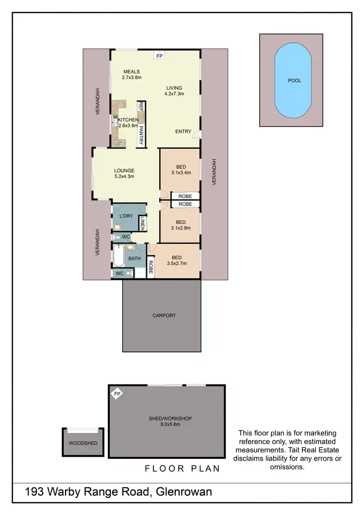 Floorplan of Homely house listing, 193 Warby Range Road, Glenrowan VIC 3675