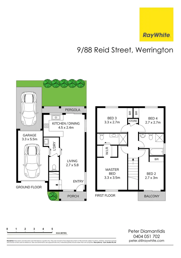 Floorplan of Homely townhouse listing, 9/88 Reid Street, Werrington NSW 2747