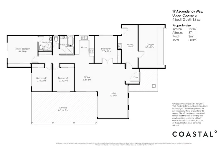 Floorplan of Homely house listing, 17 Ascendancy Way, Upper Coomera QLD 4209
