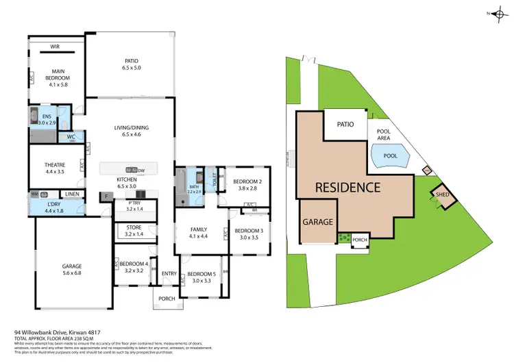 Floorplan of Homely house listing, 94 Willowbank Drive, Kirwan QLD 4817
