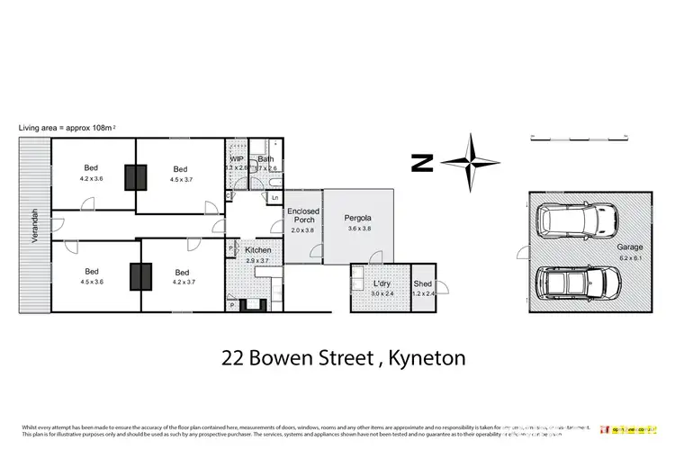 Floorplan of Homely house listing, 22 Bowen Street, Kyneton VIC 3444