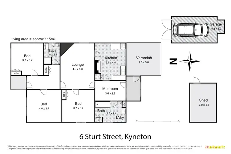 Floorplan of Homely house listing, 6 Sturt Street, Kyneton VIC 3444