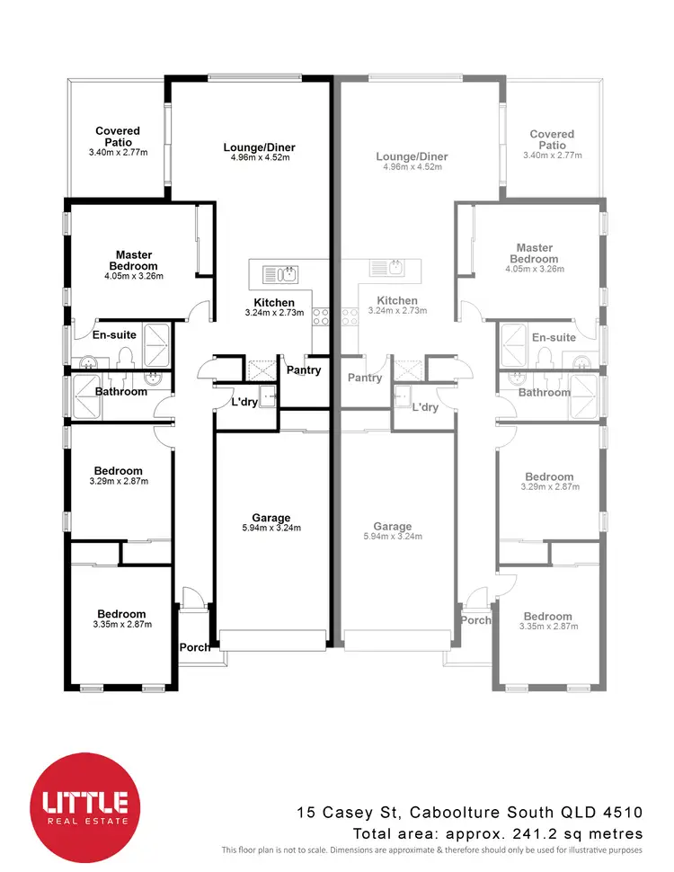Floorplan of Homely semi-detached listing, 2/15 Casey Street, Caboolture South QLD 4510
