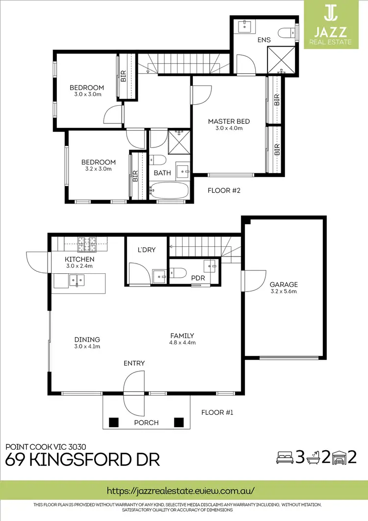 Floorplan of Homely townhouse listing, 69 Kingsford Drive, Point Cook VIC 3030
