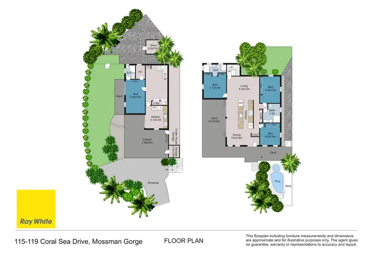 Floorplan of Homely house listing, 115-119 Coral Sea Drive, Mossman QLD 4873
