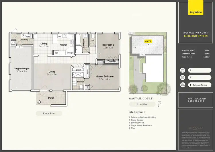 Floorplan of Homely house listing, 2/20 Wagtail Court, Burleigh Waters QLD 4220