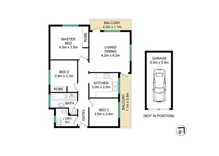Floorplan of Homely unit listing, 6/45 Chandos Street, Ashfield NSW 2131
