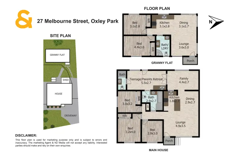 Floorplan of Homely house listing, 27 & 27A Melbourne Street, Oxley Park NSW 2760