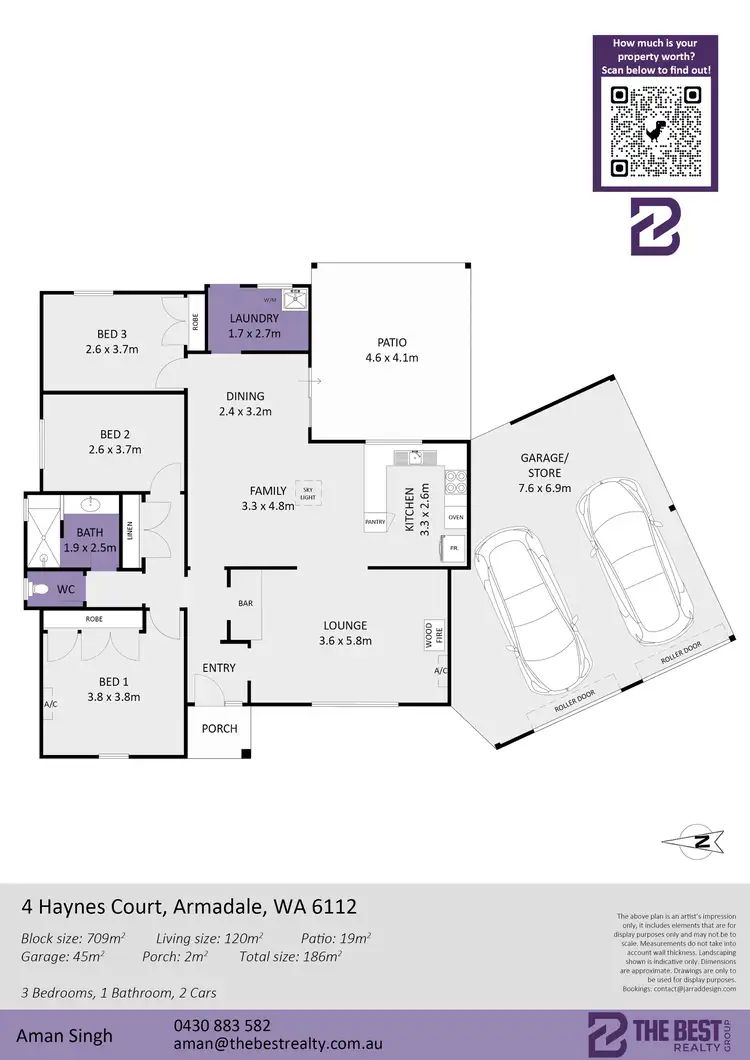 Floorplan of Homely house listing, 4 Haynes Court, Armadale WA 6112
