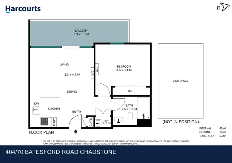 Floorplan of Homely apartment listing, 404/70 Batesford Road, Chadstone VIC 3148